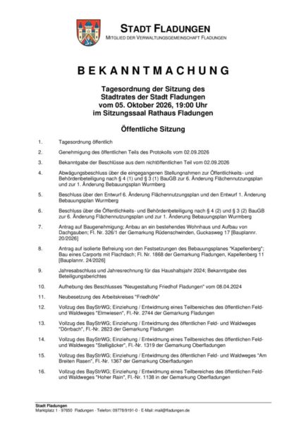 thumbnail of AMTLICHE BEKANNTMACHUNG SR
