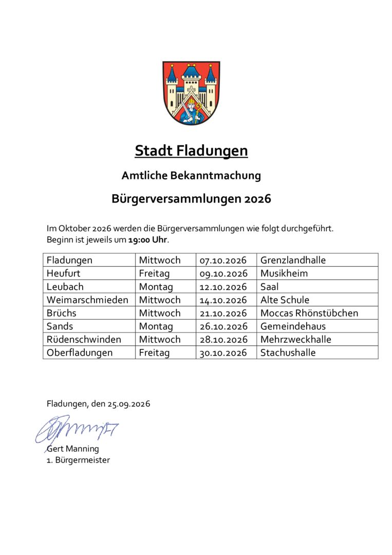 thumbnail of Bürgerversammlungen 2026 Bekanntmachung